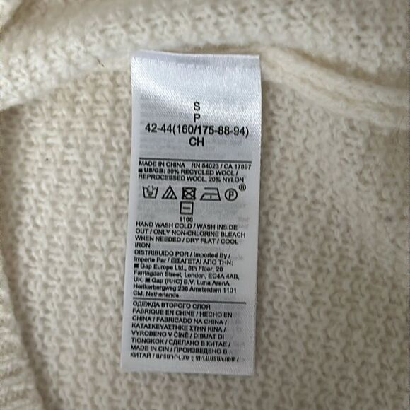 Banana Republic Women’s Gifting Cable Knit Fisherman Sweater Wool Blend Size S - Picture 13 of 14